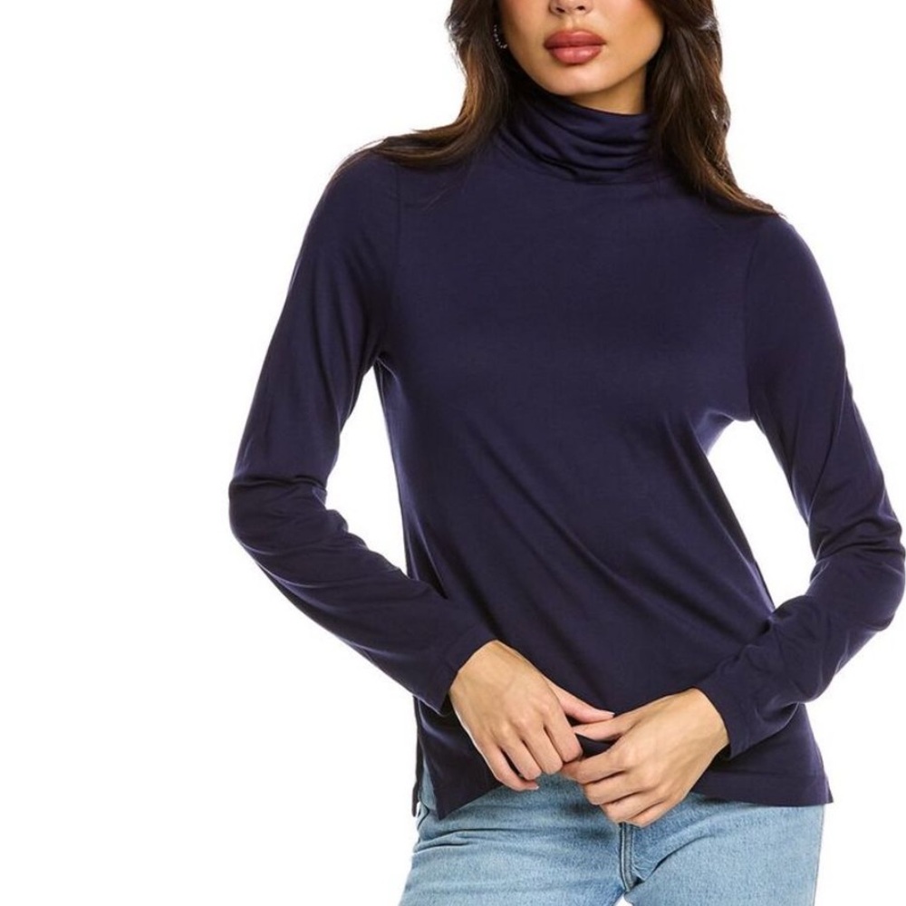 ALEX MILL Navy Blue Classic Layering Turtleneck Size Medium